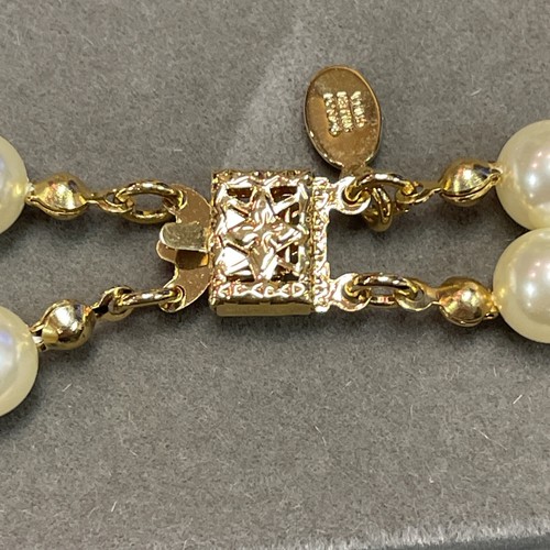 NOLAN MILLER Flowering Simulated 2 Strand Pearl And Pin/Enhancer Gold Tone Trim - Picture 9 of 18