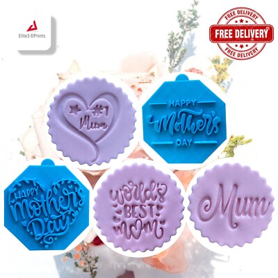 Muttertag Mama Debosser Stempel Fondant Cupcake Glasur Plätzchen Dekoration Präger