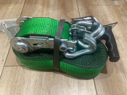 Keeper Side Loading Ratchet Tie Down 2 Inch X 27 Feet 3333 Lb Working Load Green - Picture 3 of 14