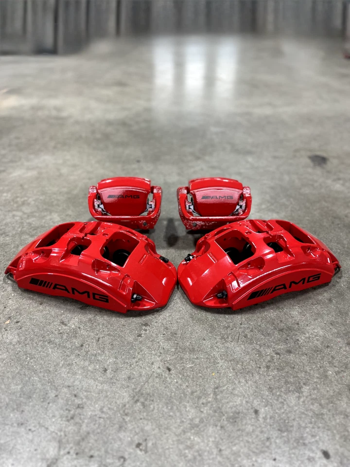 Kit de frenos delanteros traseros rojos originales Mercedes-Benz GLS63 GLE63 W167 AMG Foto 4 de 4