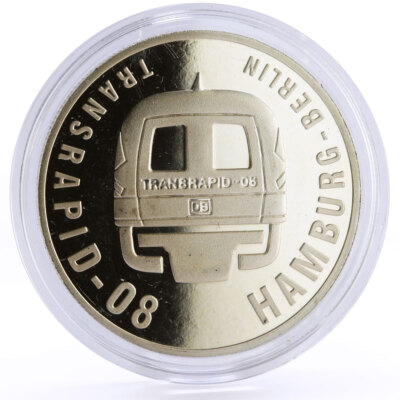 Liberia 10 dollars Transrapid-08 Train Railways Railroad proof