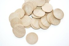 25- 1" or 25mm Wooden Circles Wood Circles Round Disc Wood Pendant Little Circle