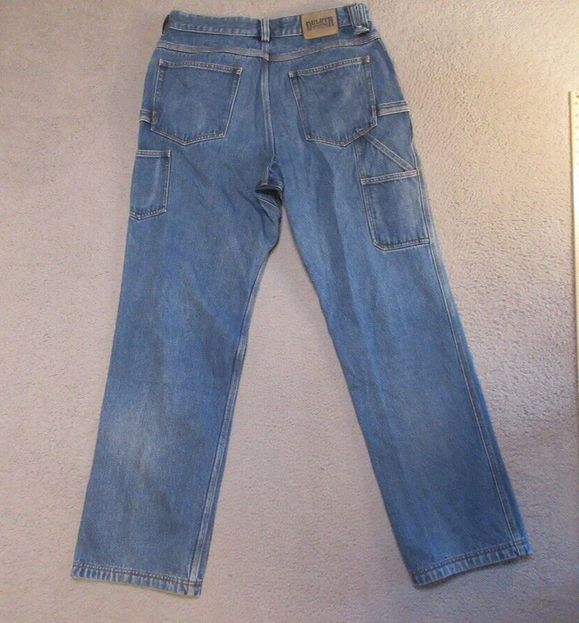 Duluth Carpenter Jeans 34x34 Mens Straight Leg Gusseted Crotch Measures 32x32 eBay