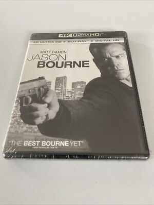 Jason Bourne (4K Ultra HD + Blu-ray + Digital HD) NEW SEALED