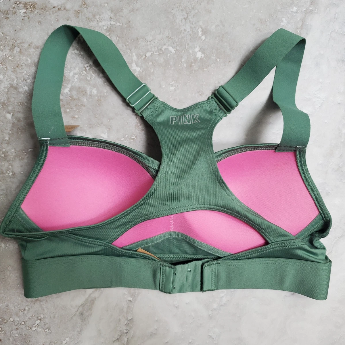 PINK By Victoria's Secret Ultimate Push-Up Padded Sports Bra Green XS