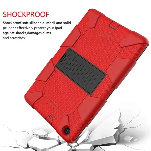 For Sam Galaxy Tab A7 Lite 8.7 Tablet Heavy Duty Stand Case SM-T220/225 2021 Red - Image 4 of 4