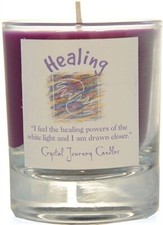 Crystal Journey Herbal Magic Glass Filled Votive Soy Candle - Healing