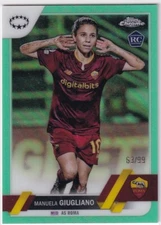 2023 Topps UEFA Women's Champions Neon Green Prism  #45 Manuela Giugliano /99
