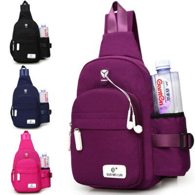 Men's Women's Nylon Chest Sling Bag Crossbody Shoulder Backpack Sport Satchel