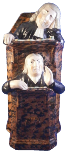 Antyk 19thC Staffordshire Sleep Vicariusz Figurka Angielska Anglia Figurka - Zdjęcie 1 z 11