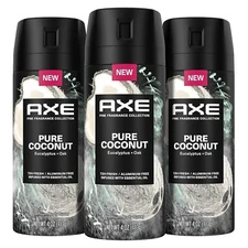Fine Fragrance Collection Premium Deodorant Body Spray For Men Pure Coconut, 4oz