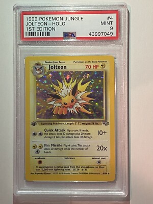 Jolteon 4/64 1st Edition Jungle PSA 9 Holo Pokemon Card