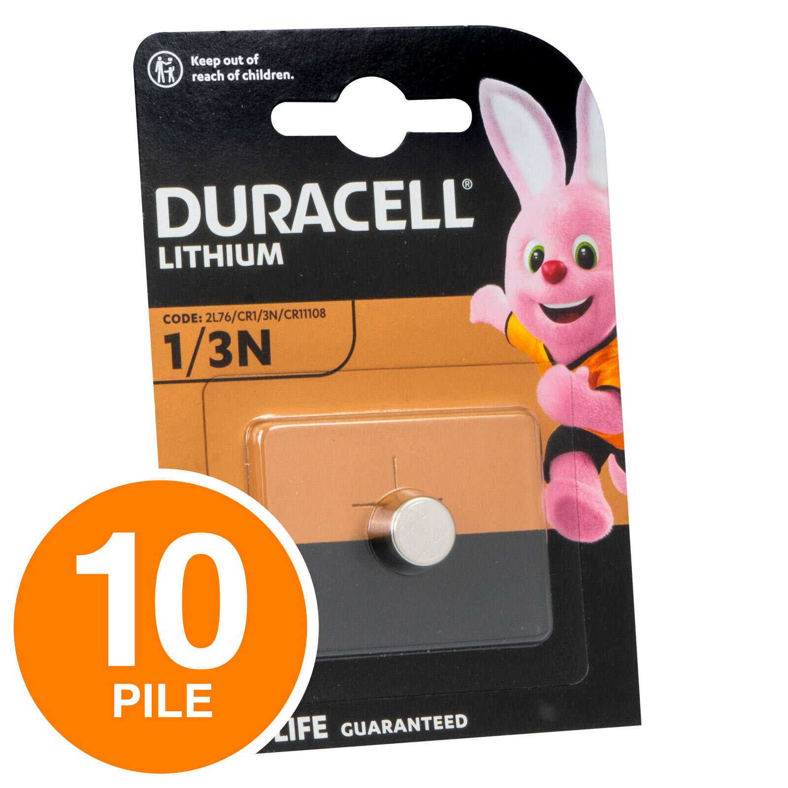 10x Duracell DL1/3N Lithium 3V - Pile Professionali per Fotocamera e Ottiche