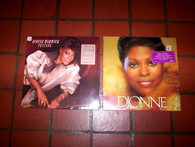 DIONNE WARWICK ( 2 ) VINYL LP in shrink w/ HYPE: 1979 DIONNE / 1985 FRIENDS NM-