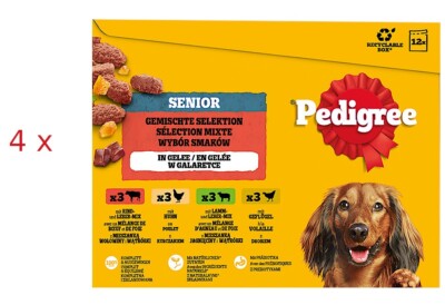 Pedigree Senior Gemischte Selektion in Gelee ( 6,39/kg) ältere Hunde 48 x 100 g