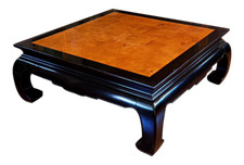 Ethan Allen Ming Dynasty Chinoiserie Style Square Cocktail Table