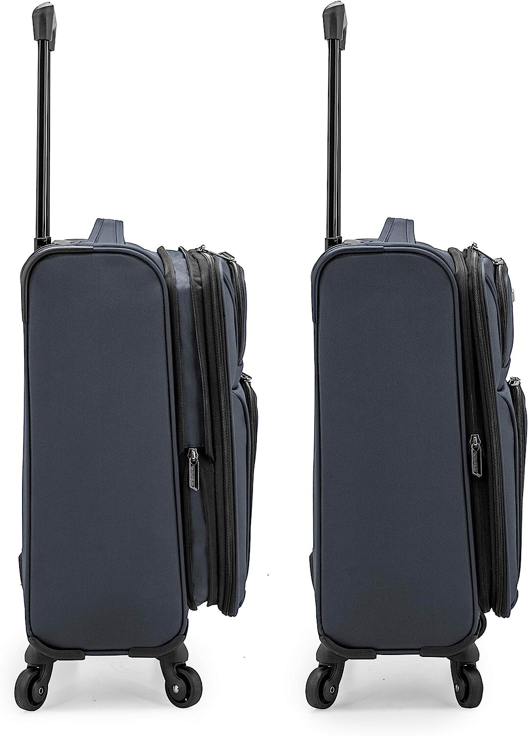 U.S. Traveler Anzio 22" Softside Expandable Spinner Luggage Carry On Dark Grey