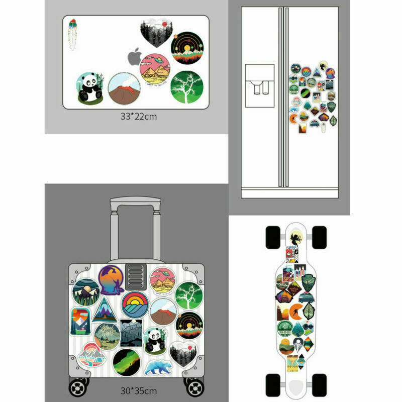 WADORN 5 Adesivi In Vinile Con Procioni Rockeggianti: Decorazione Impermeabile Per Auto, Camion, Skateboard E Tazze, 15 Cm, Regalo Divertente - 4