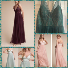 NWT Anthropologie Hitherto Brit Dress Green Emerald Lace Tulle Dress BHLDN