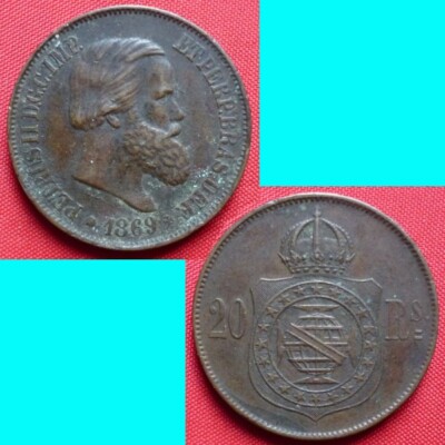 Brazil 20 Reis 1869 Petrus II KM# 474​ | eBay