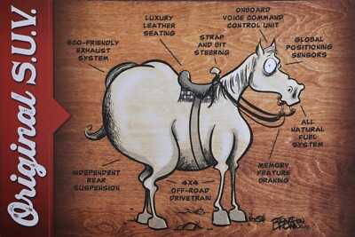 Funny Horse Postcard - The Original S.U.V. Postcard Gift