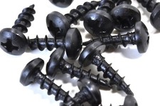 Qty 100 to 5000 - 6 x 1/2" Black Pan Head Phillips Screws Cabinet Hardware