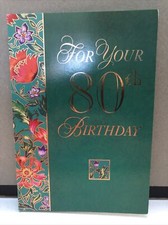 Happy Birthday Card   For Your 80th Birthday  80th New W Envelope