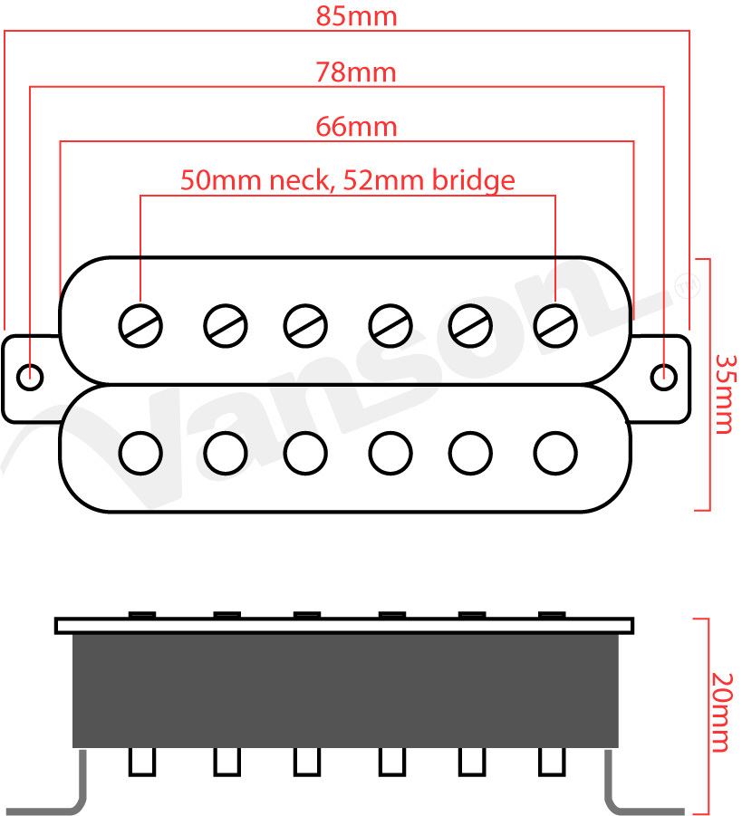 NEW Vanson '57 Alnico II PAF style Humbucker Set for Gibson