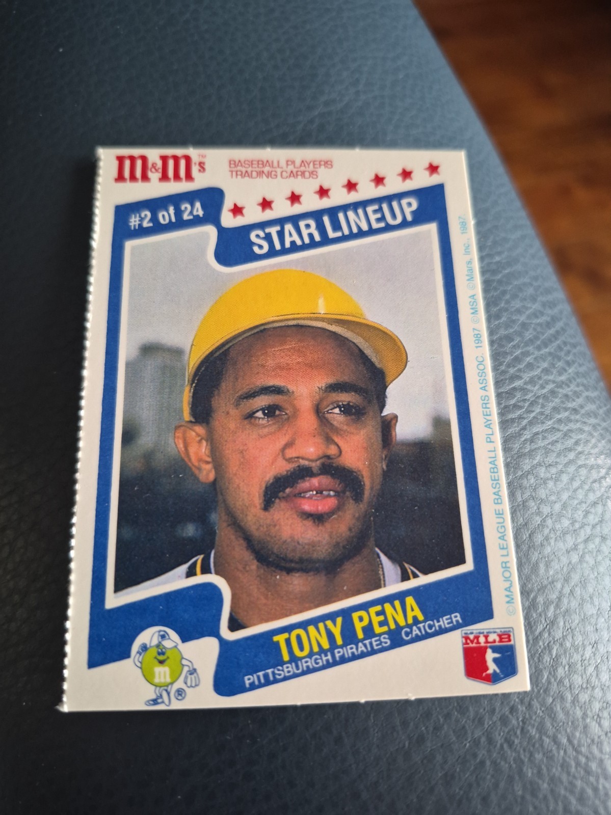 TONY PENA 1987 M & M'S STAR LINEUP #2 OF 24  FREE SHIPPING