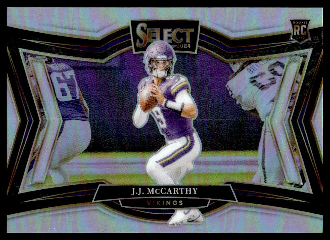 2024 Panini Select Field Level Silver J.J. McCarthy Rookie Minnesota Vikings