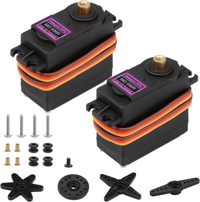 MG996R Digital High Torque Servo Motor Metal Gear for RC Car Robot Boat (2-Pack)