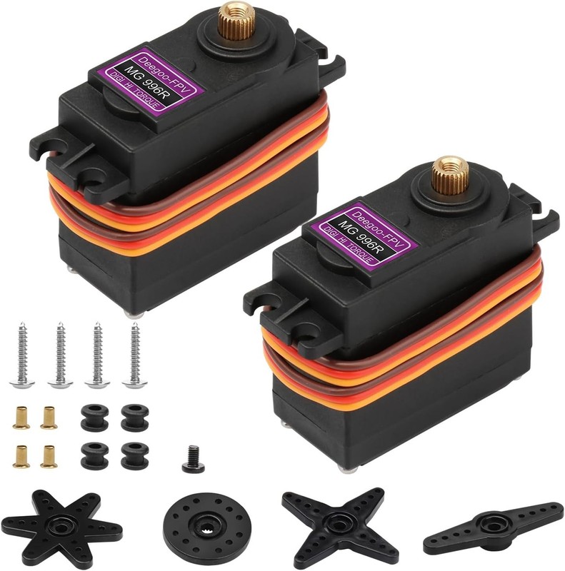 MG996R Digital High Torque Servo Motor Metal Gear for RC Car Robot Boat (2-Pack)