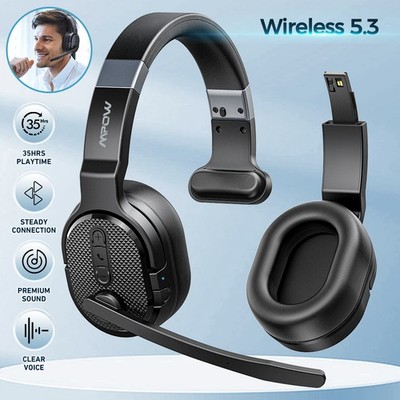 Mpow Bluetooth Headset mit Mikrofon Kabellos Kopfhörer Geräuschunterdrückung