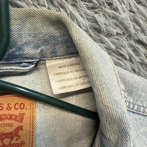 Vintage 90s Levi’s Trucker Denim Vest Size XL Light wash Mexico - Picture 6 of 10
