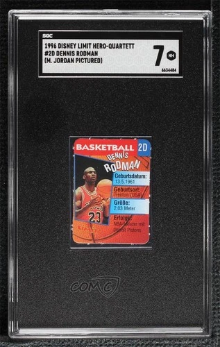 1996 Limit Magazine Cards Hero-Quartett Dennis Rodman Michael Jordan SGC 7 04le