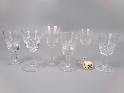 Sherry Shot Wodka Gläser x 6. Geschliffener & geätzter Kristall. Nicht übereinstimmend gemischt. Vintage 25ml