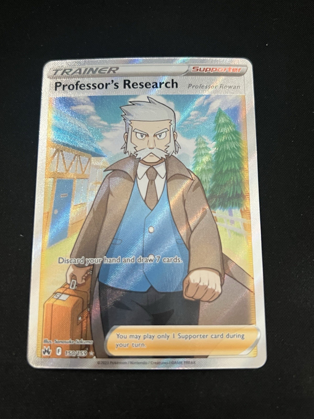Professor’s Research 150/159 Crown Zenith Galarian - Pokemon TCG Card