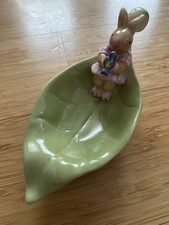 Villeroy&Boch Ostern Leaf Bowl Blattschale Hasenmädchen Mit Meise
