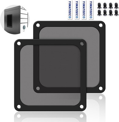Dust Filter PC 140mm for Computer Cooler/PSU/Routers 2pcs - Nylon, Black 