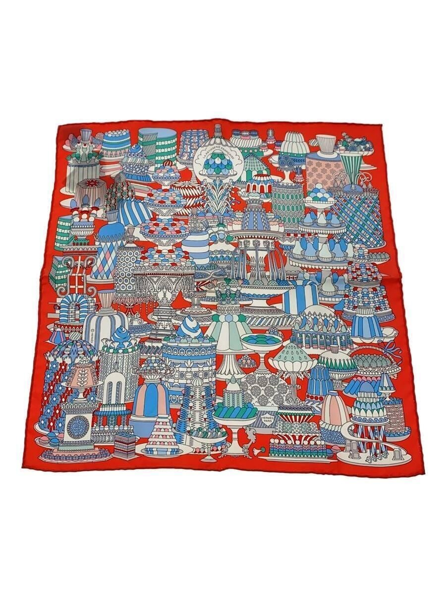 HERMES Silk Scarf Multicolor Allover Print Women H893336S