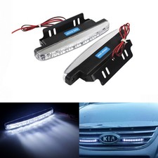 2x Universal Auto LED Blinker Leuchten Vorne DRL Tagfahrlicht Scheinwerfer Weiß