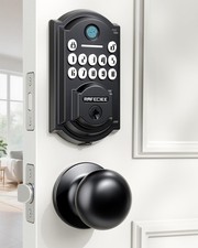 Keyless Entry Door Lock Deadbolt with Handle Set, Front Door Lock Set Keyless...