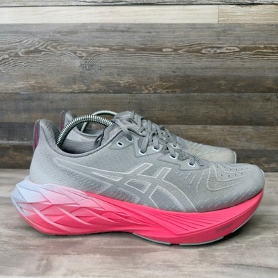 Asics Novablast 4 Women Size 10.5 Running Shoes Grey Pink 1012B703 FF Blast+