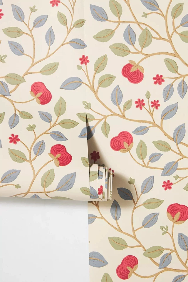 Papel pintado floral Anthropologie Medlar GP & J Baker floral botánico nuevo con etiquetas Foto 2 de 4