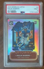 *2024 Panini Donruss Optic - Uptowns Malik Nabers #6 (RC) PSA 9