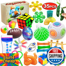 Scientoy 35pcs Fidget Toy Set Sensory Autism ADHD Stress Relief Motion Timer