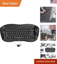 Banalove 2.4GHz Wireless Mini Portable Keyboard with Built-in Trackball Mouse...