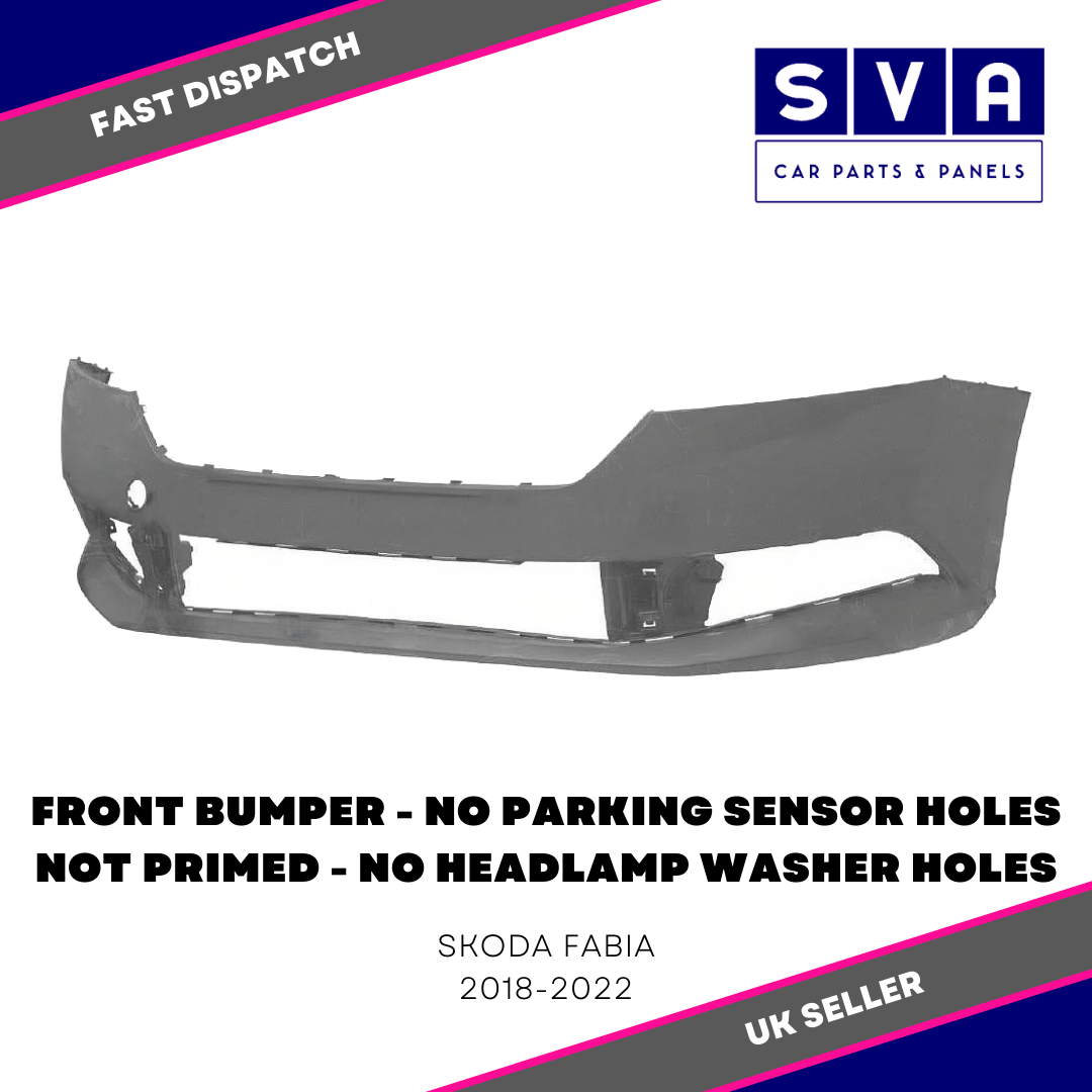 Skoda Fabia 2018-2022 Front Bumper Not Primed - Insurance Approved - 6V0807221F
