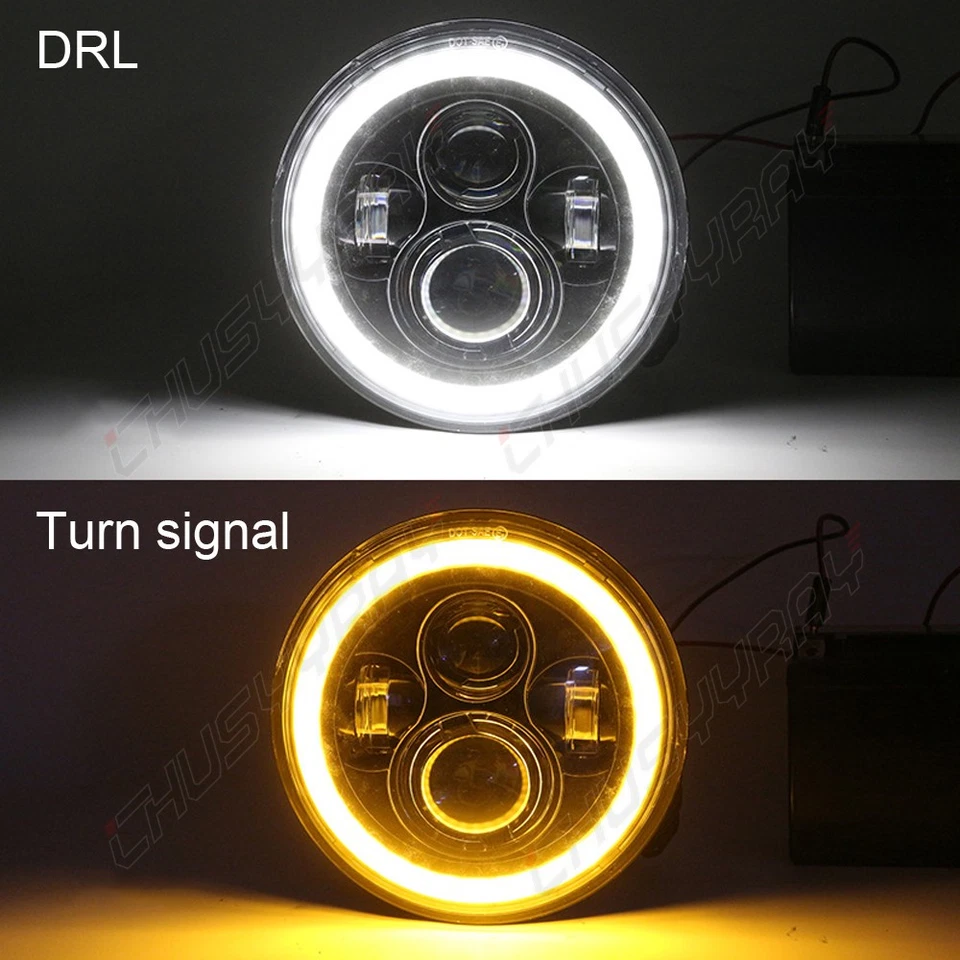 Faros LED redondos de haz alto bajo de 5,75" para Mercedes-Benz 380SL 450SL 560SL 4 piezas Foto 3 de 4