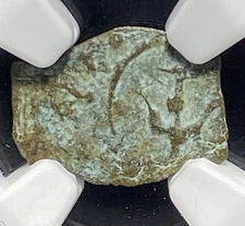 NGC VF. Jesus Widows Mite Bible Coin Judaea 103-76 BC AE Prutah, Alex Jannaeus